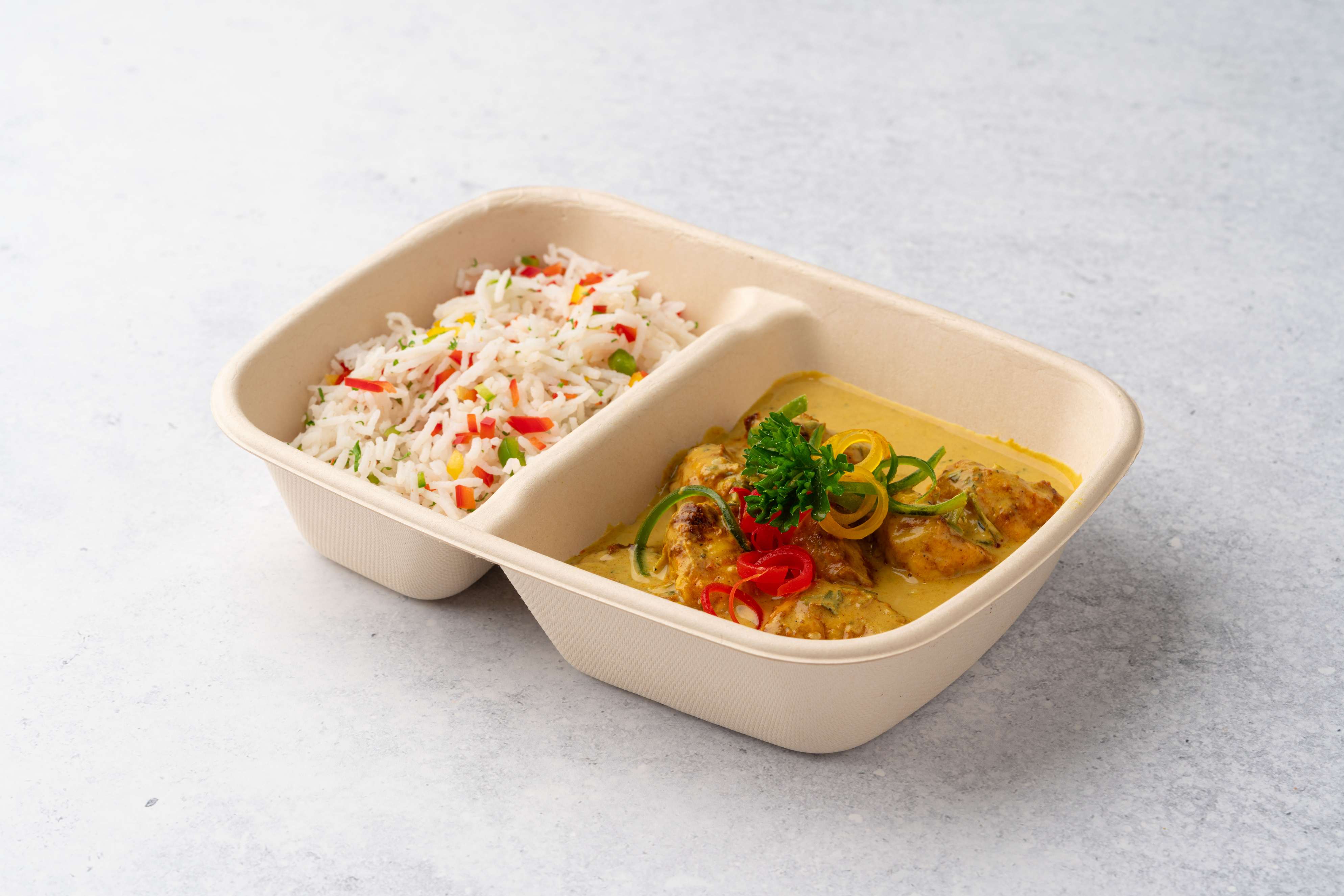 Coconut Shrimp Curry With Vegetables White Rice